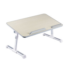 Escritorio Plegable De Madera Ajustable Para Computadora Beige