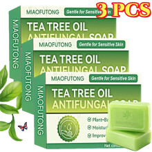 3X Antifungal Antibacterial Tea Tree Oil Soap for Face & Body Acne, For Healthy Skin