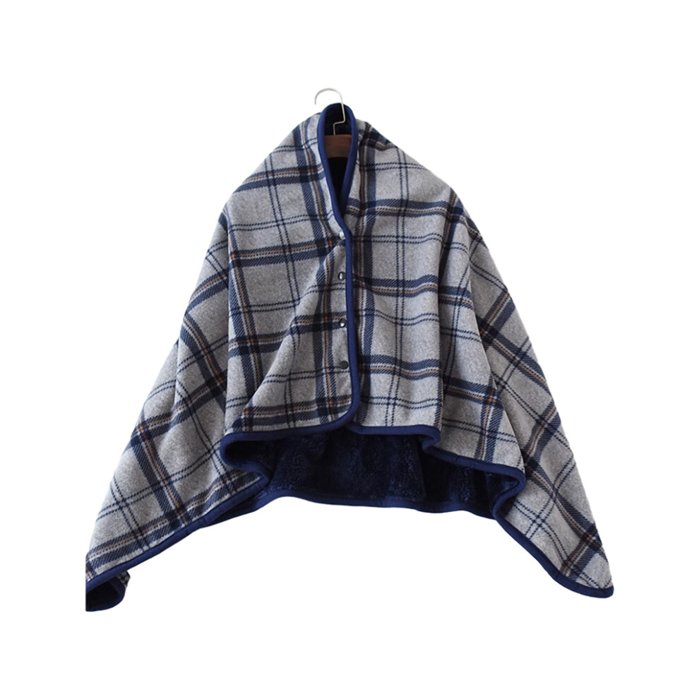 (Blue gray, 100x140cm) Lightweight Checked Scarf Layering And Style Warm And Cozy Cloak Shawl-image-OPC-PM8JF2C-NEW