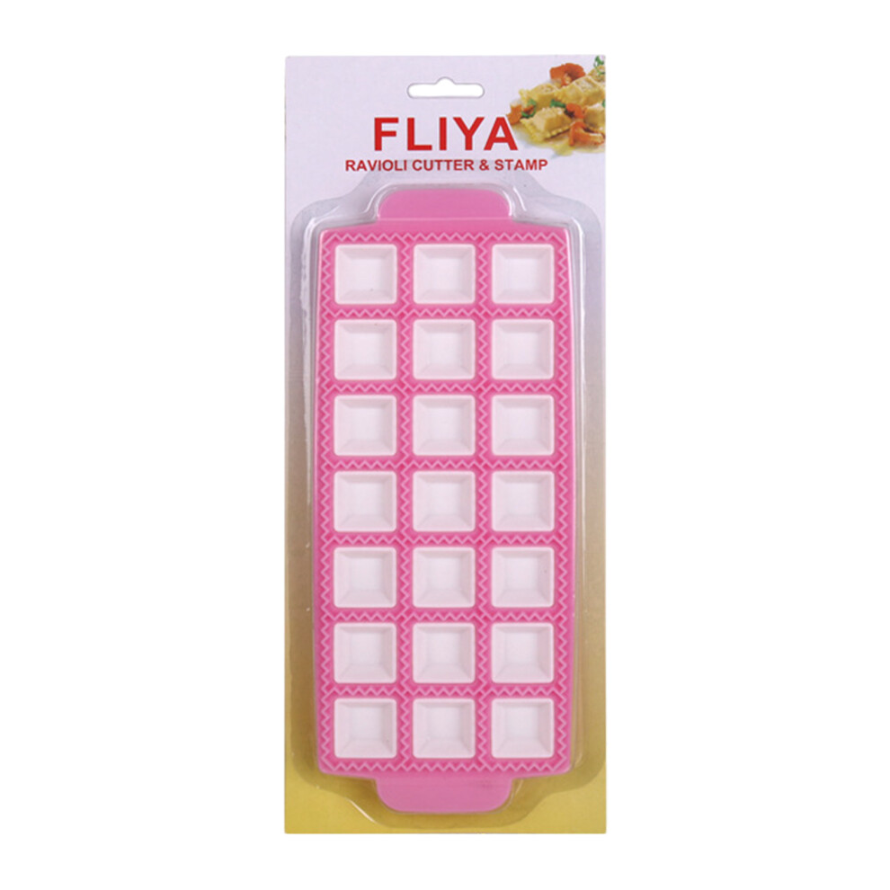 (21 Grid Squares) Dumpling Mold Dumpling-Making Skills Pink Easy To Clean Kitchen-image-OPC-PM8JFDM-NEW
