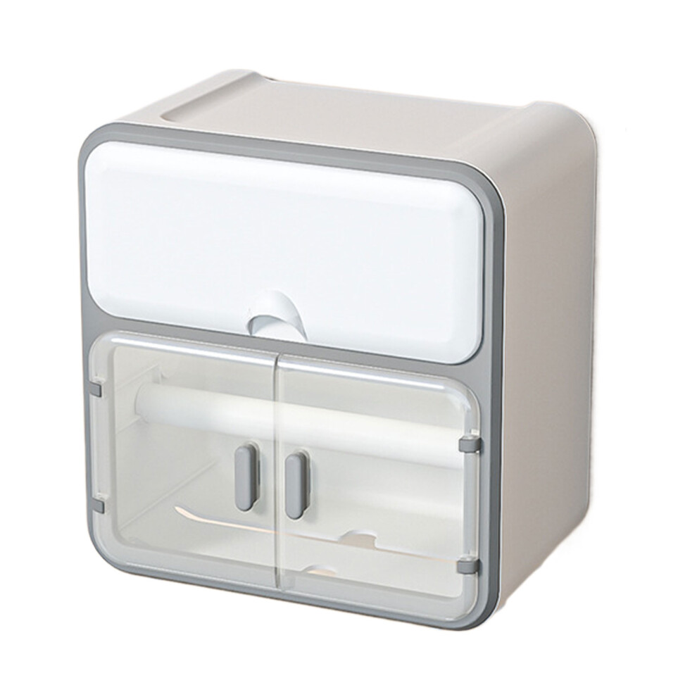 (Minimalist white) Large Capacity Transparent Bathroom Organizer Strong Load-bearing-image-OPC-PM8JFRG-NEW