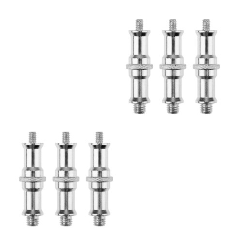 6 Pezzi Adattatore Filettato 1/4 A 3/8 Per Treppiede Luce Flash 2