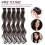 5 Pezzi Ciocche Clip in Sintetica per Diradamento 8