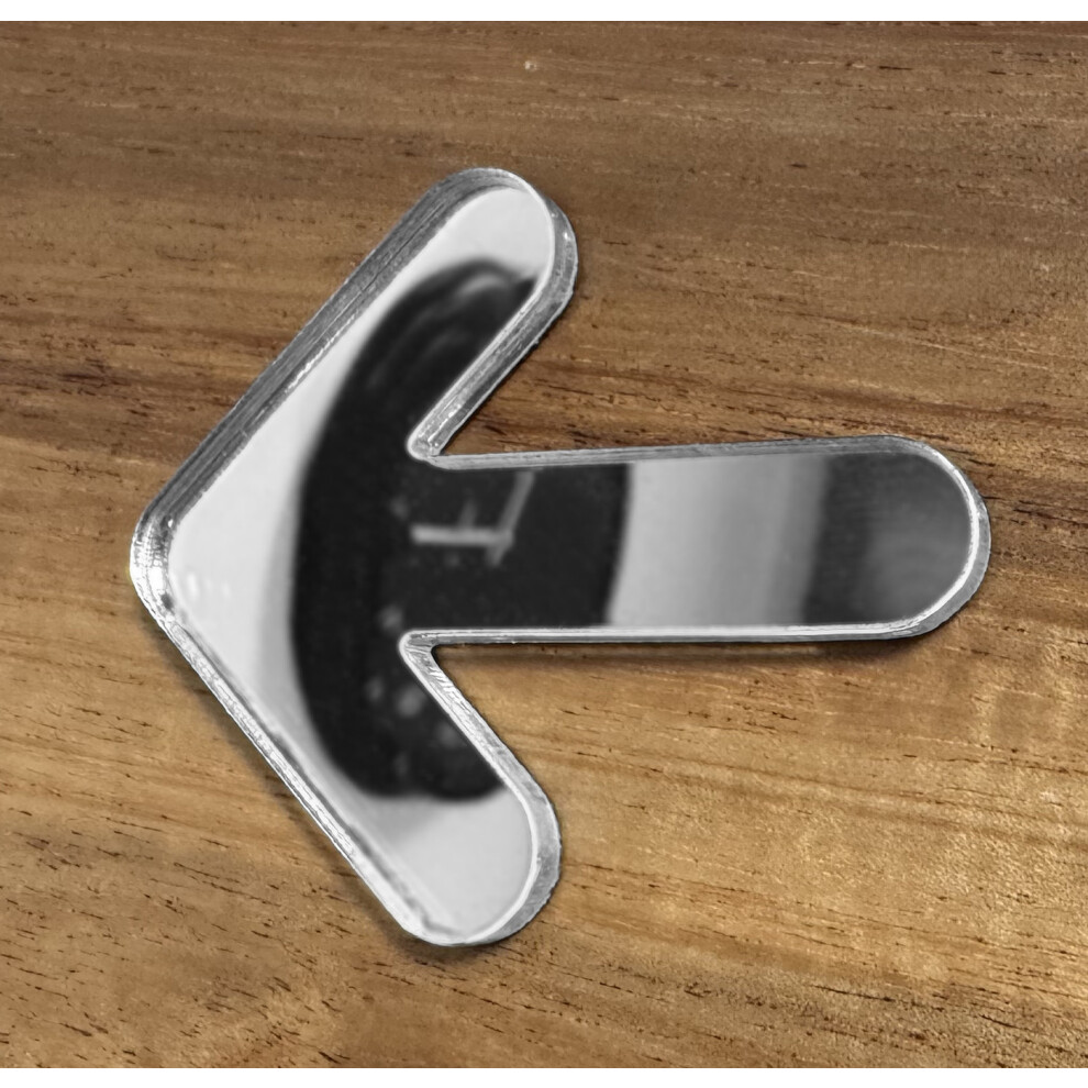 Set Of 20 Mirror Arrows (3 Mm Thickness, Silver Color, Self Adhesive) 8719762660729