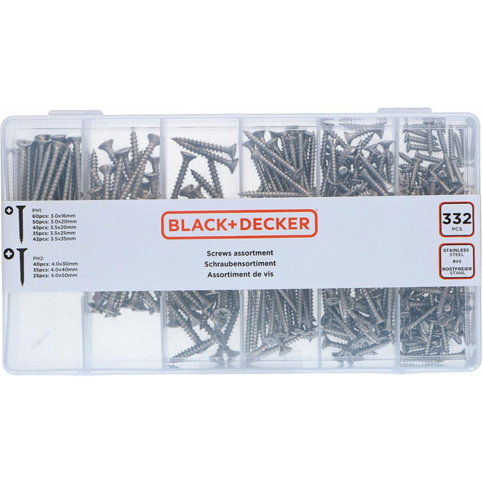 Black And Decker Screw Set (332 Pieces) 8719762626541