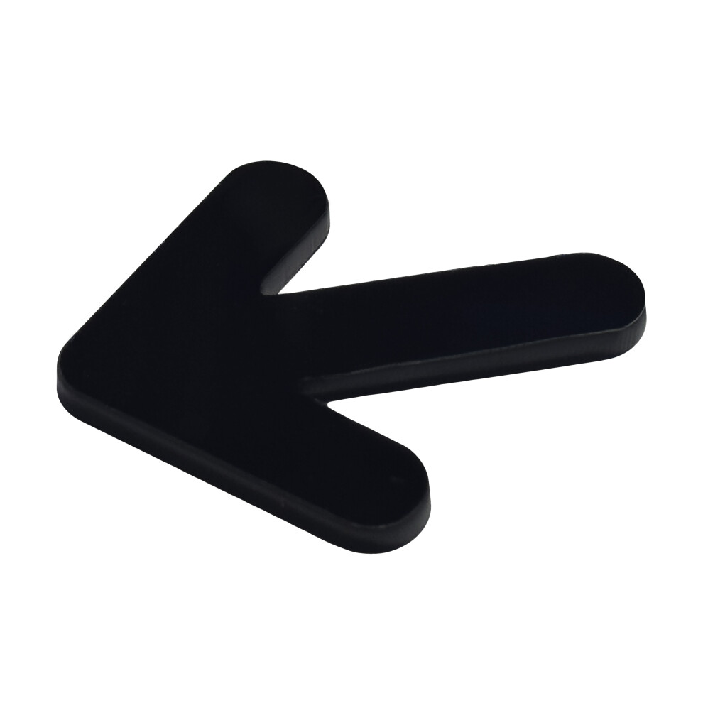 Set Of 20 Plastic Arrows (3 Mm Thickness, Black, Pmma, Self Adhesive) 8719762667896