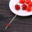 200 Pezzi Stuzzicadenti A 12 Cm Con Perline Rosso Fatti 10