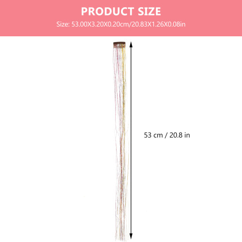 6 Pezzi Extension Con Clip Colorate Glitter Per Donne 2