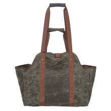 Log Carrier En Toile Cirée Pour Bûches Rangement Extérieur