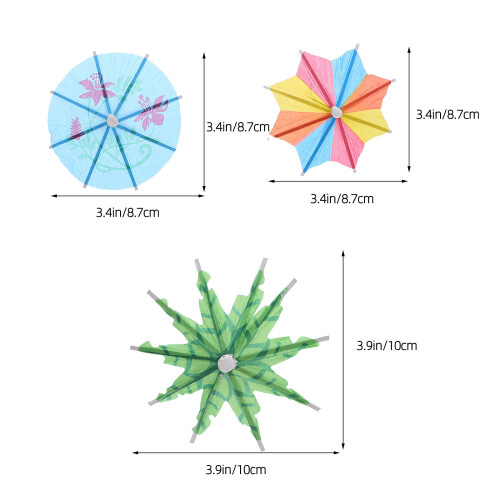 120 Ombrellini Per Bevande In Colorati Per Cocktail E Feste 2
