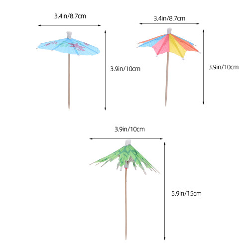 120 Ombrellini Per Bevande In Colorati Per Cocktail E Feste 1