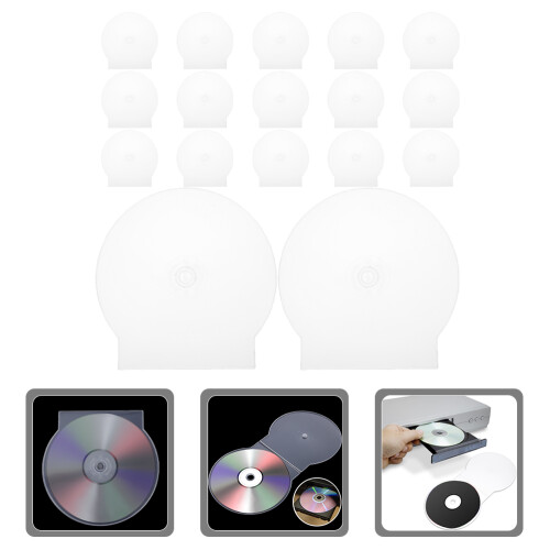 50 Unidades De CD Plástico Transparente Para DVD 2