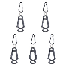 Outdoor Glove Clip Keeper Set Of 5 Pcs Black Anti Drop Clip For Outdoor Construction