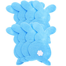 8Pcs Blue Easter Cutlery Holder Rabbit Shaped Non-Woven Fabric Bags