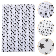Schwarzes Sternmotiv Verpackungspapier Feines Blumenpapier
