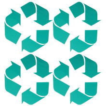 4 Sztuki Naklejki Z Recyklingiem Na Kosze Śmieci Samoprzylepne Zielone