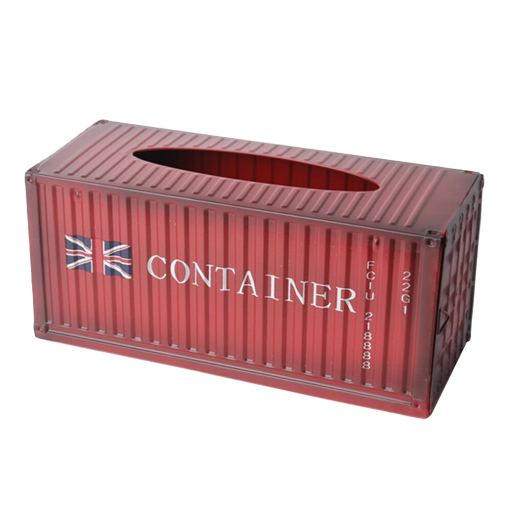 PudełKo Na Chusteczki Z Dla Domu I Biura Czerwone WzóR Flagi-image