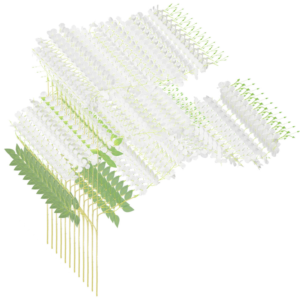 48 Sztuk Sztuczne Kwiaty WiąZ Dziki Fioletowe Do Dekoracji ŚCiany-image