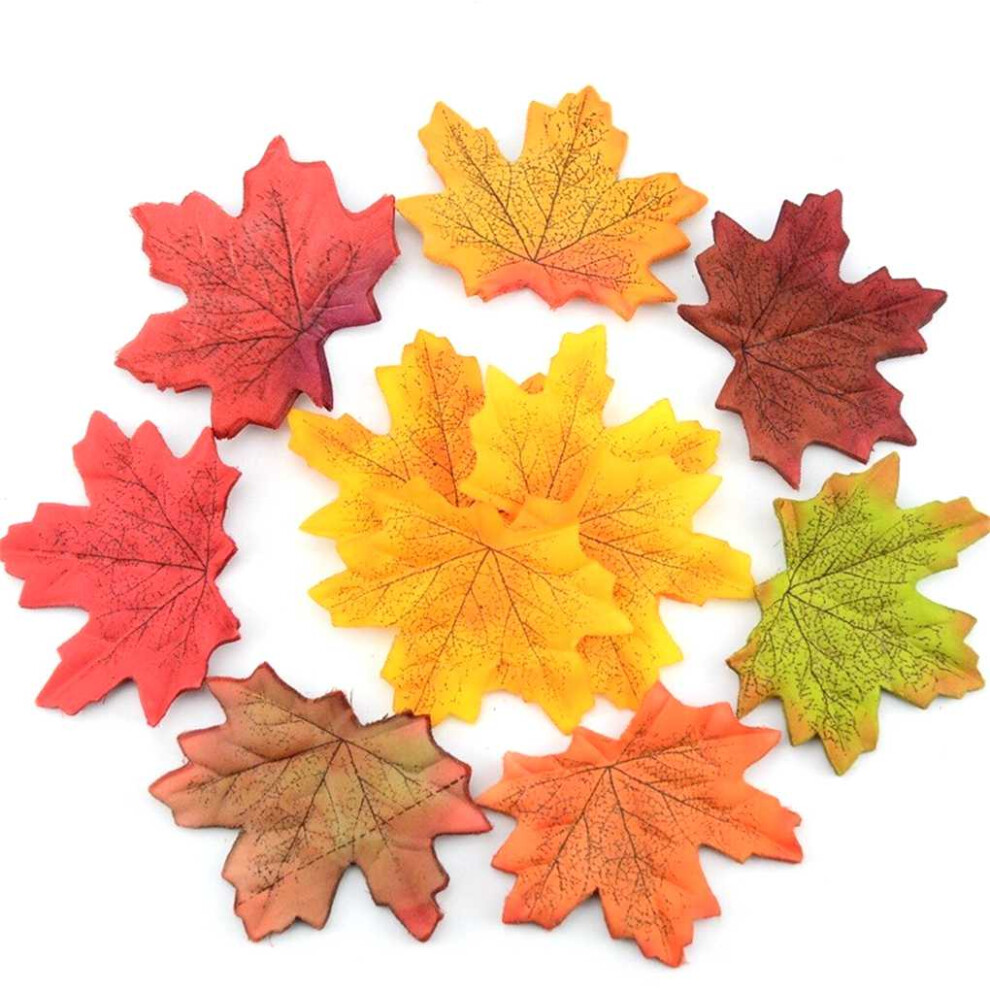 100pieces Eco-Friendly ABS Maple Leaves For Low Maintenance Fall Decor-image-OPC-PM8KFNP-NEW