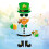 St Patrick Day Leprechaun Autocollant Verre Transparent Décoration 4