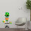 St Patrick Day Leprechaun Autocollant Verre Transparent Décoration 11