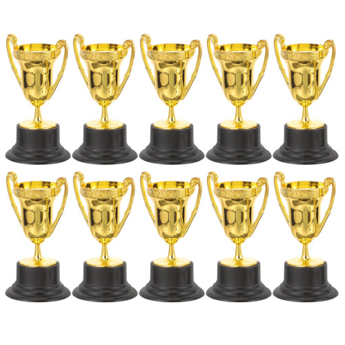 30 Unidades Troféu Miniatura Plástico Para Recompensa
