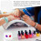 White Ceramic Manicure Display Board Easy-Clean Nail Color Mixing 7