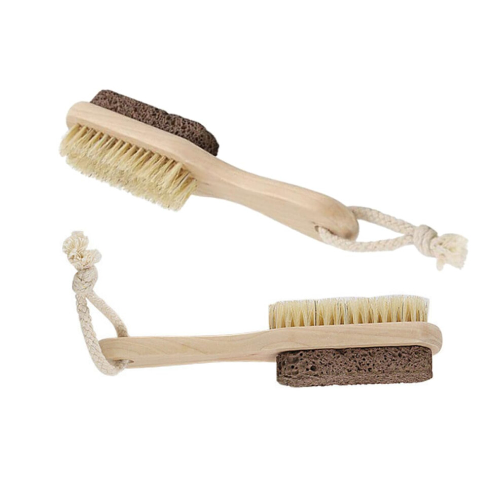 Foot Callus Brush Pumice Stone Double-Sided Foot File Bristle Brush For Pedicure Care