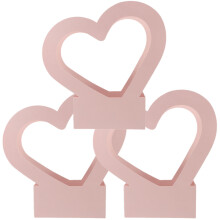 3 Pièces Boîte À Main Pour Bouquet En Papier Forme Cœur