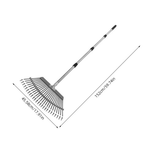 Rake De Para Folhas: Pequeno Rake De Metal Com De Aço 2