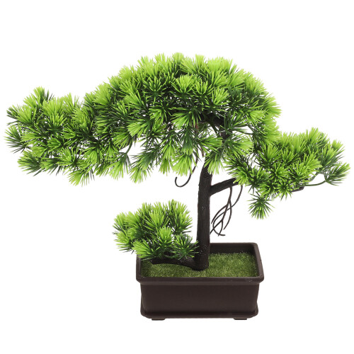 2 Unidades Árvore Bonsai Artificial Vaso Decoração