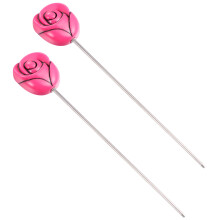 2 Unidades Agulha Teste Bolo Aço Inoxidável Cabeça Rosa