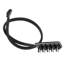 Adaptador Extensão Divisor Para Ventoinha CPU 4 Pin 1 Para 5 Preto