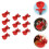Chicken Drinkers Automatic Refillable Drinking Bowl Red 30 Pcs 5