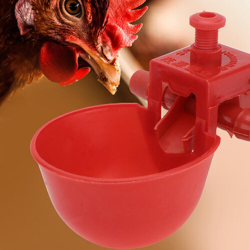 Chicken Drinkers Automatic Refillable Drinking Bowl Red 30 Pcs 2