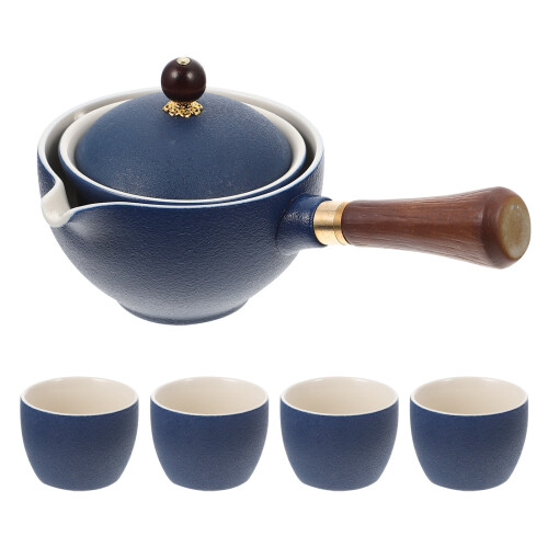 Conjunto De Cerâmica Com Xícaras E Alça Lateral Chinês 1