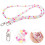 Beaded Phone Charms Com Corrente E Alça De 8