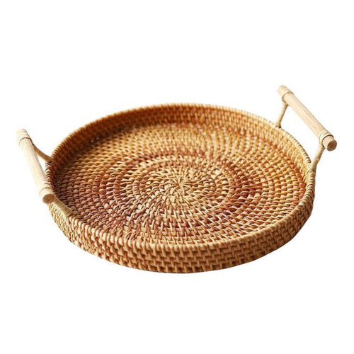 1 Cesta De Trançada Para Sobremesas E Pão (Marrom Claro) 2