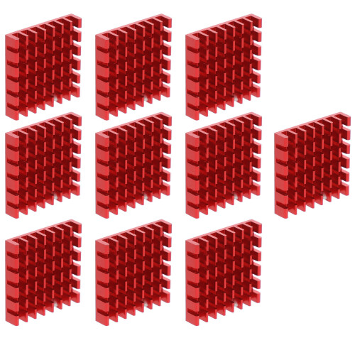 10St Koelvin Aluminium Heat Sink Rood CPU Ic LED Computer 1
