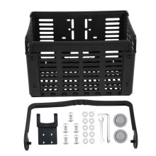 Foldable Bike Basket Front Container Portable Cycling Storage Material Easy Installation Compatible With Bicycles And Scooters