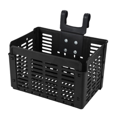 Foldable Front Bike Basket Plastic Frame Easy Installation Universal Front Mount Sturdy Design For Adults And Commuters