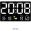 Pressure Sensing Clock With Five-Level Brightness, Temperature And Humidity Sensor, Weather Clock, Plastic, White 2
