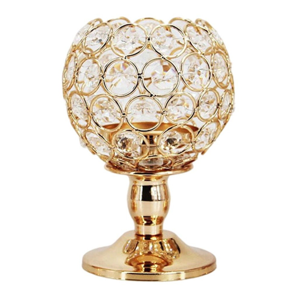 (Gold, 10x10x15cm) Votive Pillar Stand Decorative Geometric Electric Eco-friendly Crystal-image-OPC-PM8M6R5-NEW