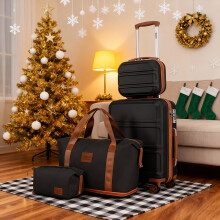 Christmas Gift 4PCS Suitcase Travel Set ABS Hard Shell Luggage &Travel Bags