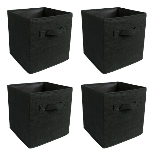 AINPECCA (Black) 4X Foldable Storage Collapsible Box Home