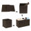 AINPECCA (Black) 4X Foldable Storage Collapsible Box Home 4
