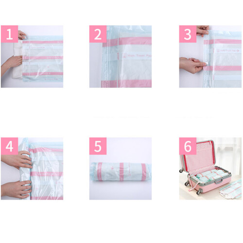 4 Pcs Vacuum Compression Bags For Travel Save Space Organizer Storage 1