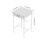 Living And Home 102.5cm Tall Bar Table with Charging Station, White 6