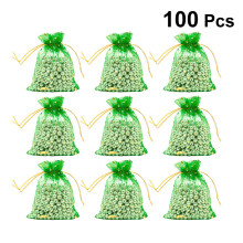 100Stk Grüne Organzabeutel Geschenktaschen Für Party Und Lagerung