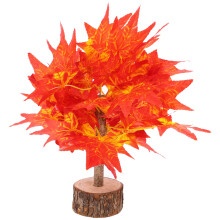 4 Pezzi Bonsai Acero Artificiale Albero Autunnale